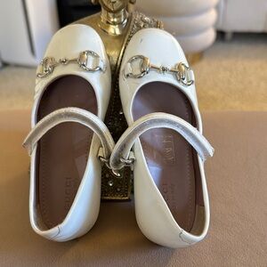 Gucci Kids White Mary Jane Shoes